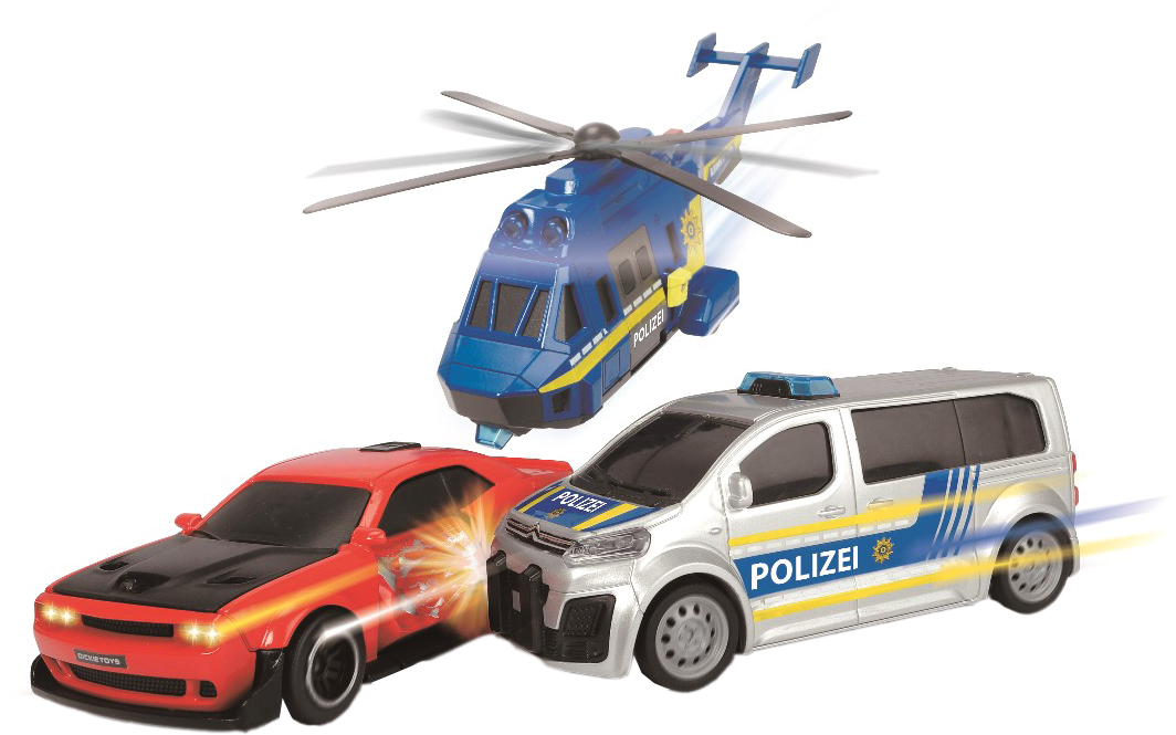 Акція на Игровой набор Dickie Toys Полицейская погоня с 2 машинами и вертолетом (3715011) (4006333059131) від Rozetka UA