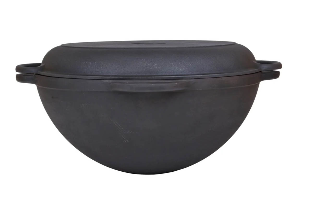 

Казан чугунный с крышкой сковородой 12 л азиатский Ситон