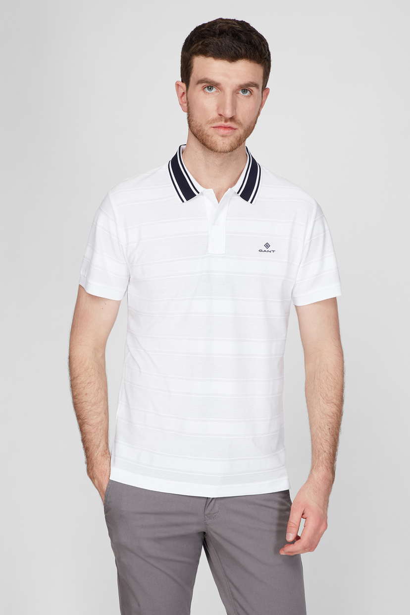 

Мужское белое поло TEXTURE STRIPE Gant S 2012070