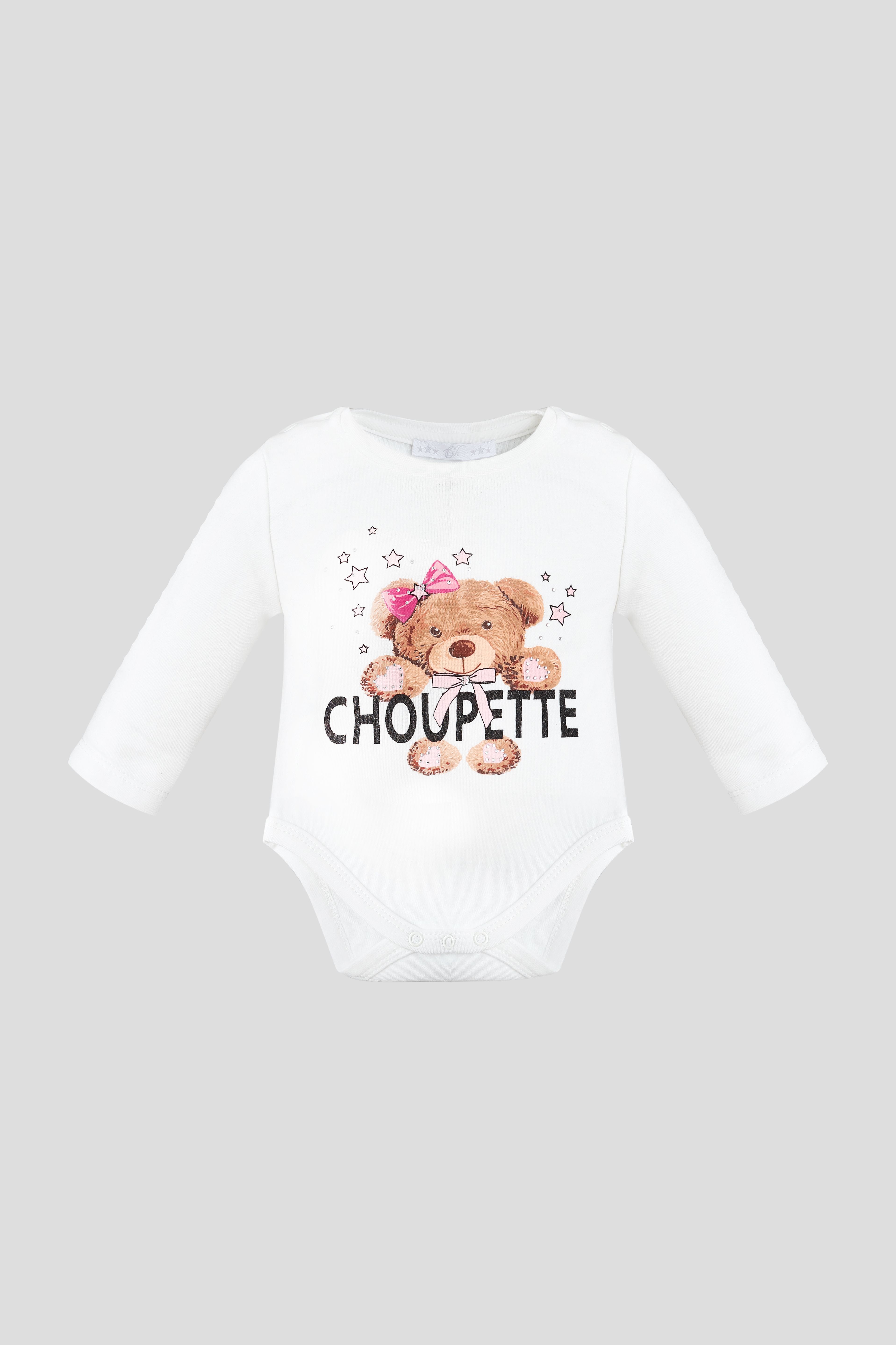 

Боди Choupette с длинным рукавом и декорами экрю 062 (59-92-062)