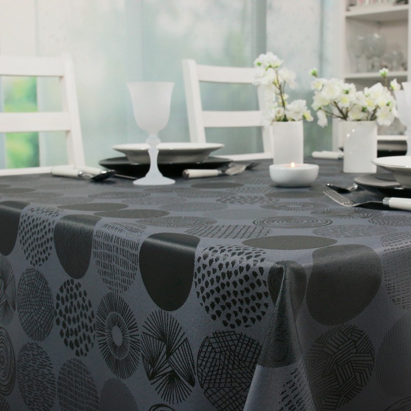 

Скатерть с акриловым покрытием Time Textile Sampayo Negro Черный TT142763 160x180