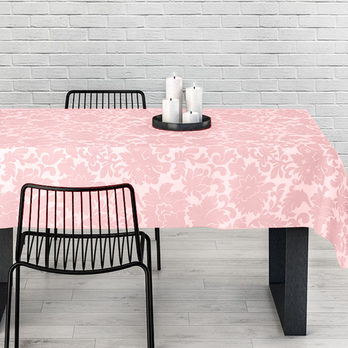 

Жаккардовая скатерть с акриловым покрытием Time Textile Sisley Pink Розовый TT150999 140x180