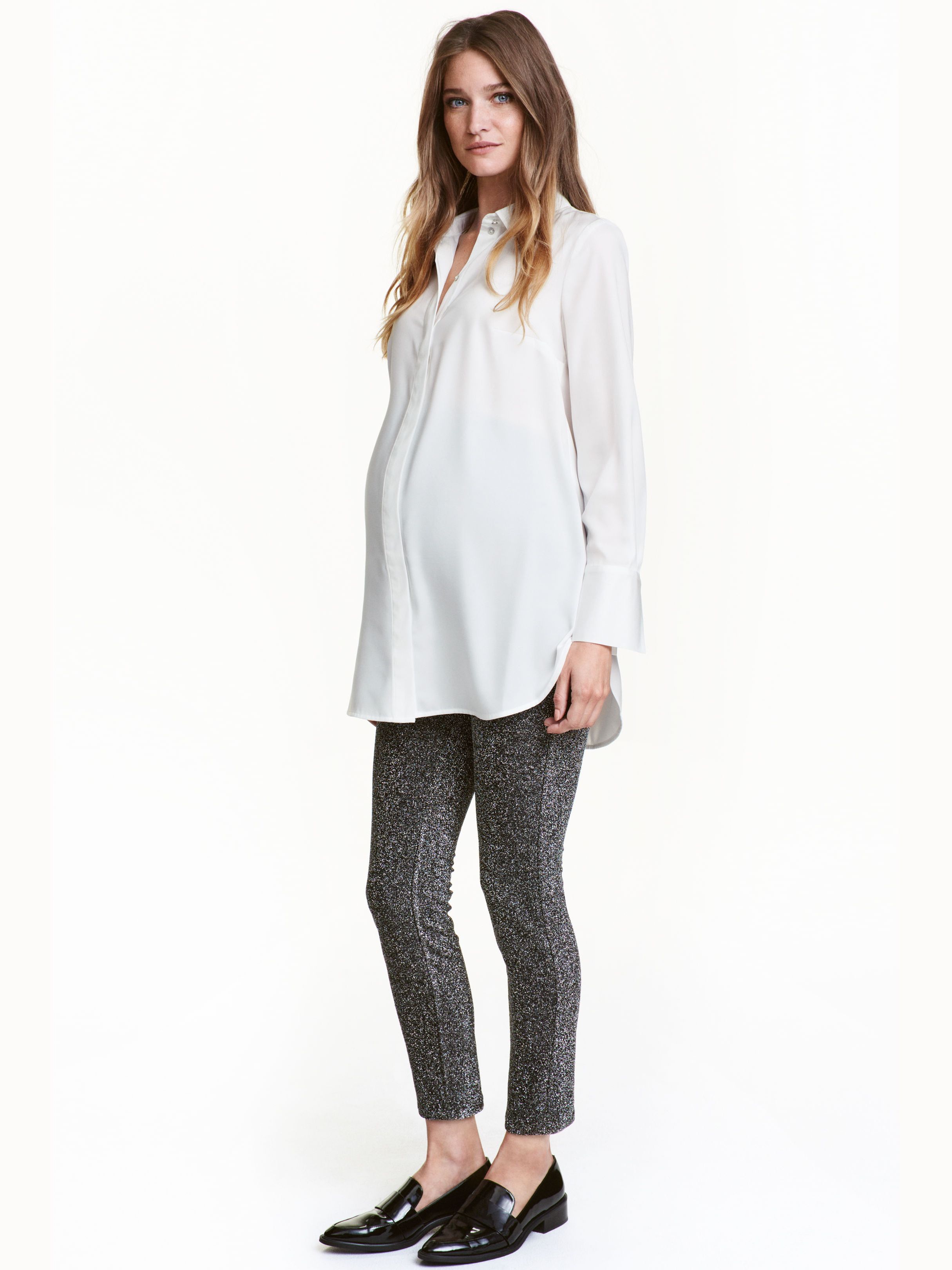 

Брюки H&M 4338954-ABSK L Серебристые с черным