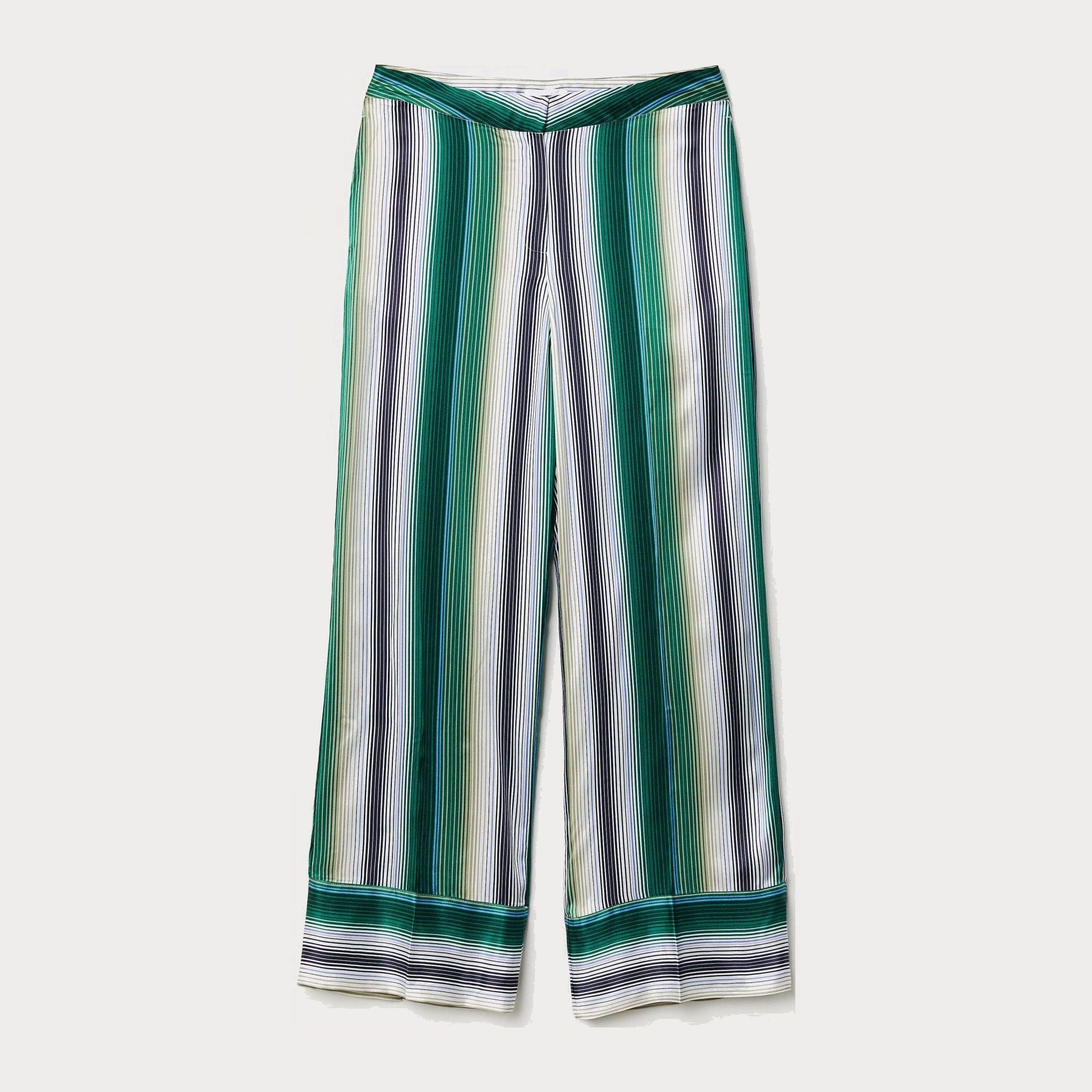 

Брюки H&M 6521017-ACBE 34 Зеленые с белым и черным
