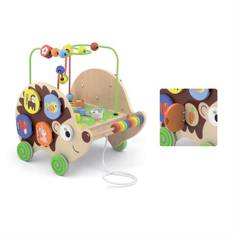 

Деревянная каталка Viga Toys Ежик (50012) с бизибордом