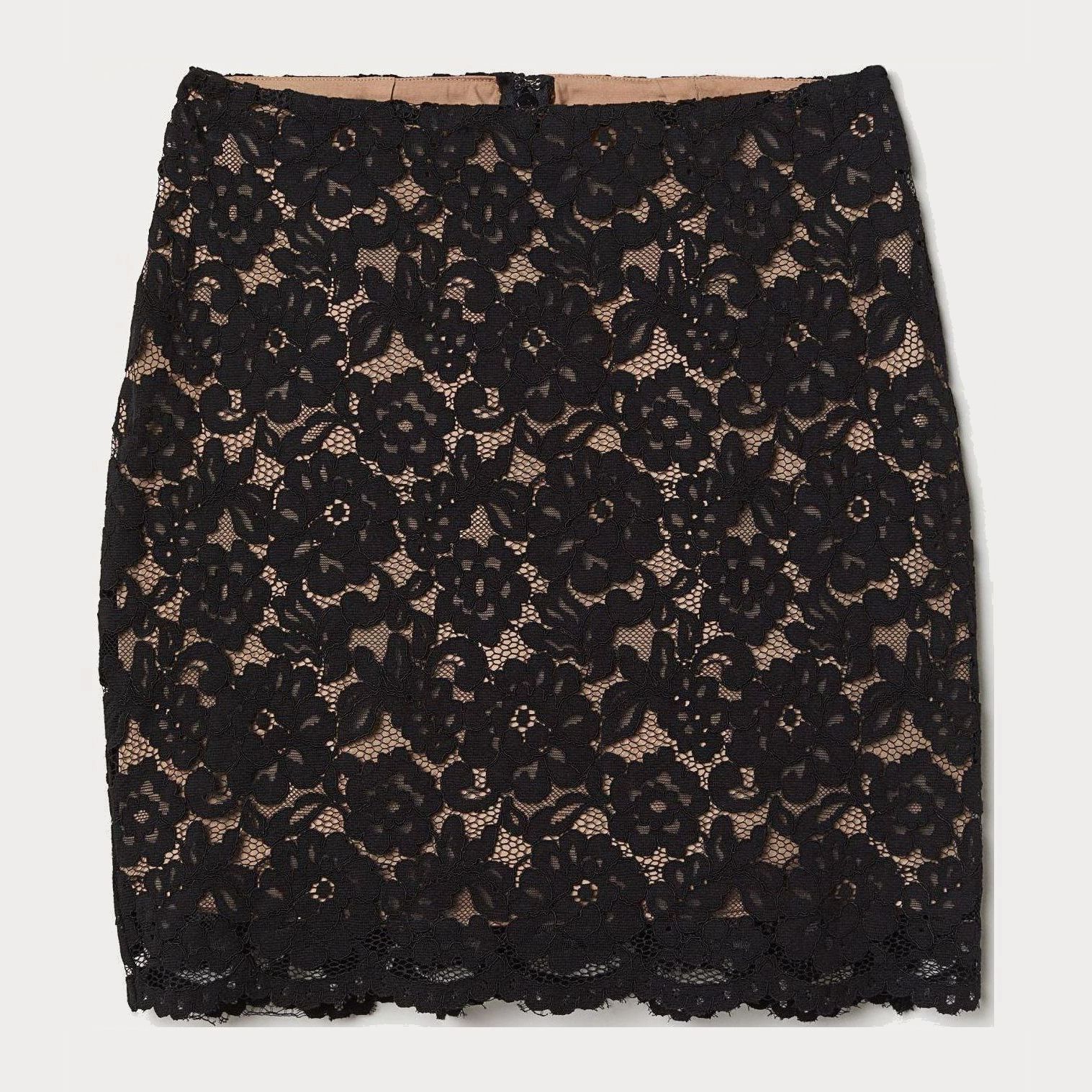 

Юбка H&M 6796068-AAXN 32 Черная с бежевым
