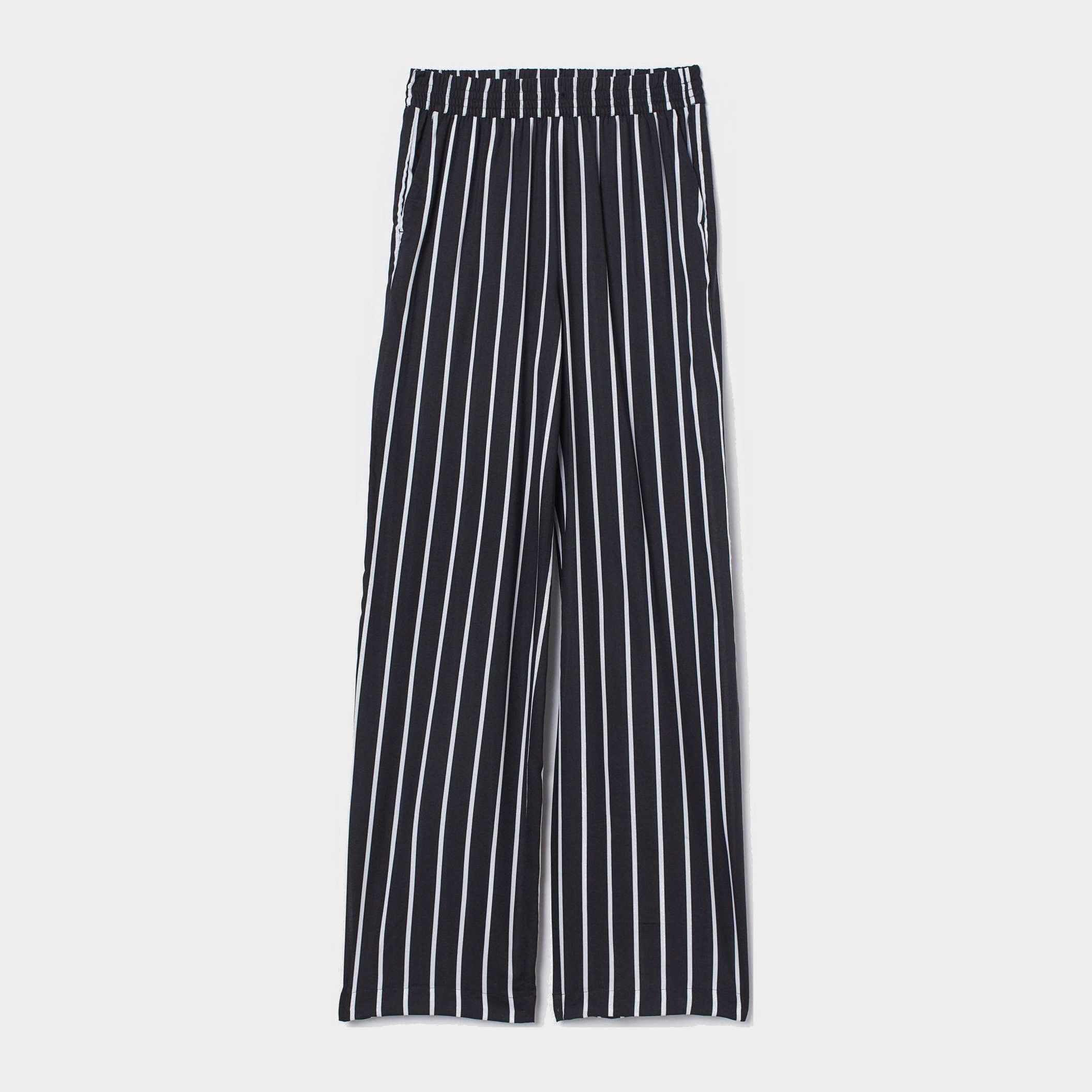 

Брюки H&M 5942649-AAWT 38 Черные с белым