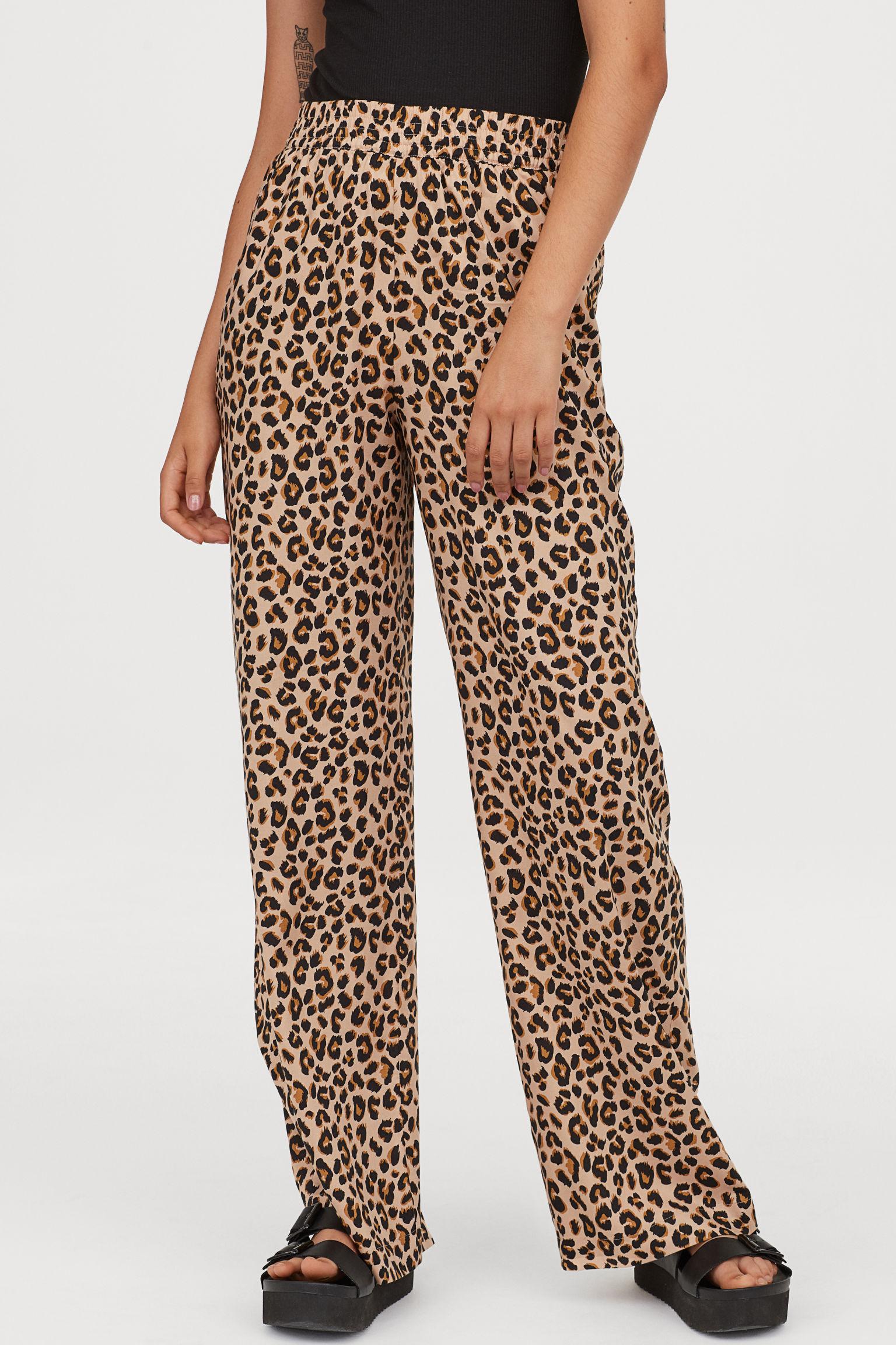 

Брюки H&M 5942649-ABFP 40 Бежевые с черным