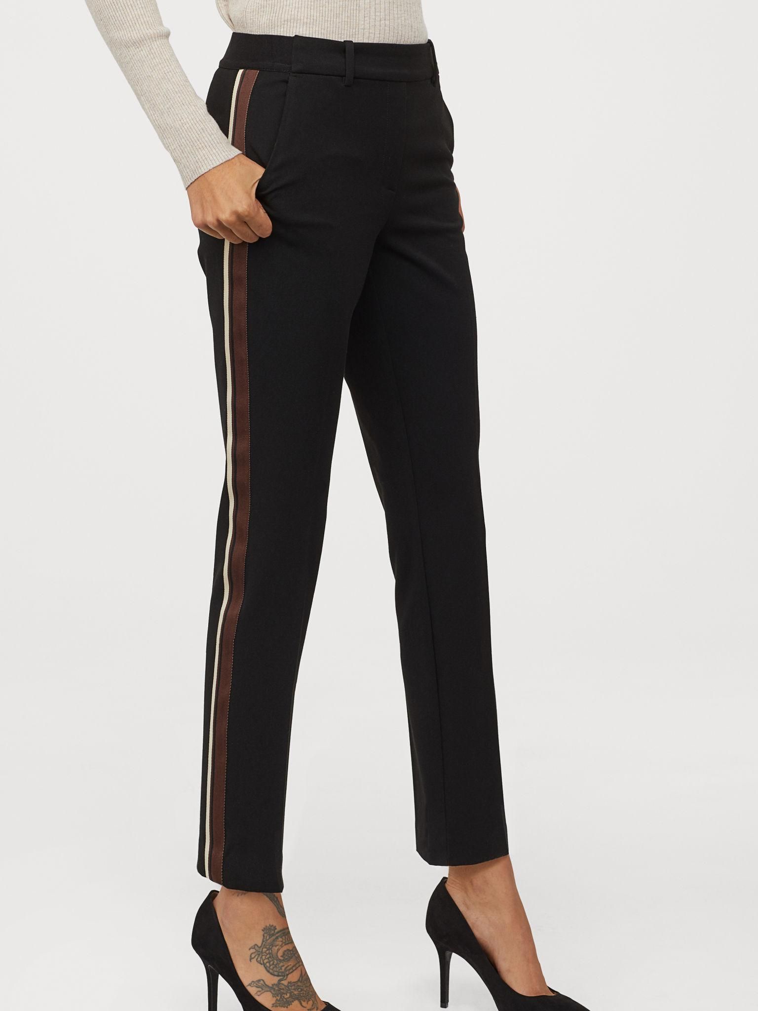 

Брюки H&M 7528140-ADYQ 32 Черные с коричневым