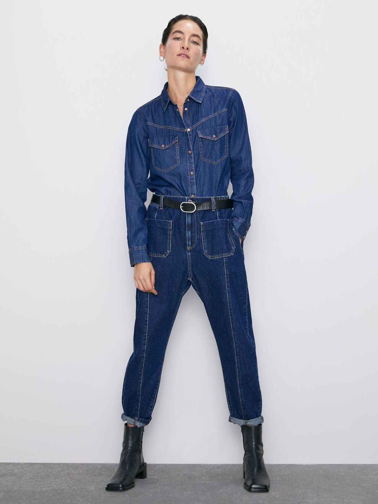 

Джинсы Zara 5862/153/407-AAQJ 34 Темно-синие