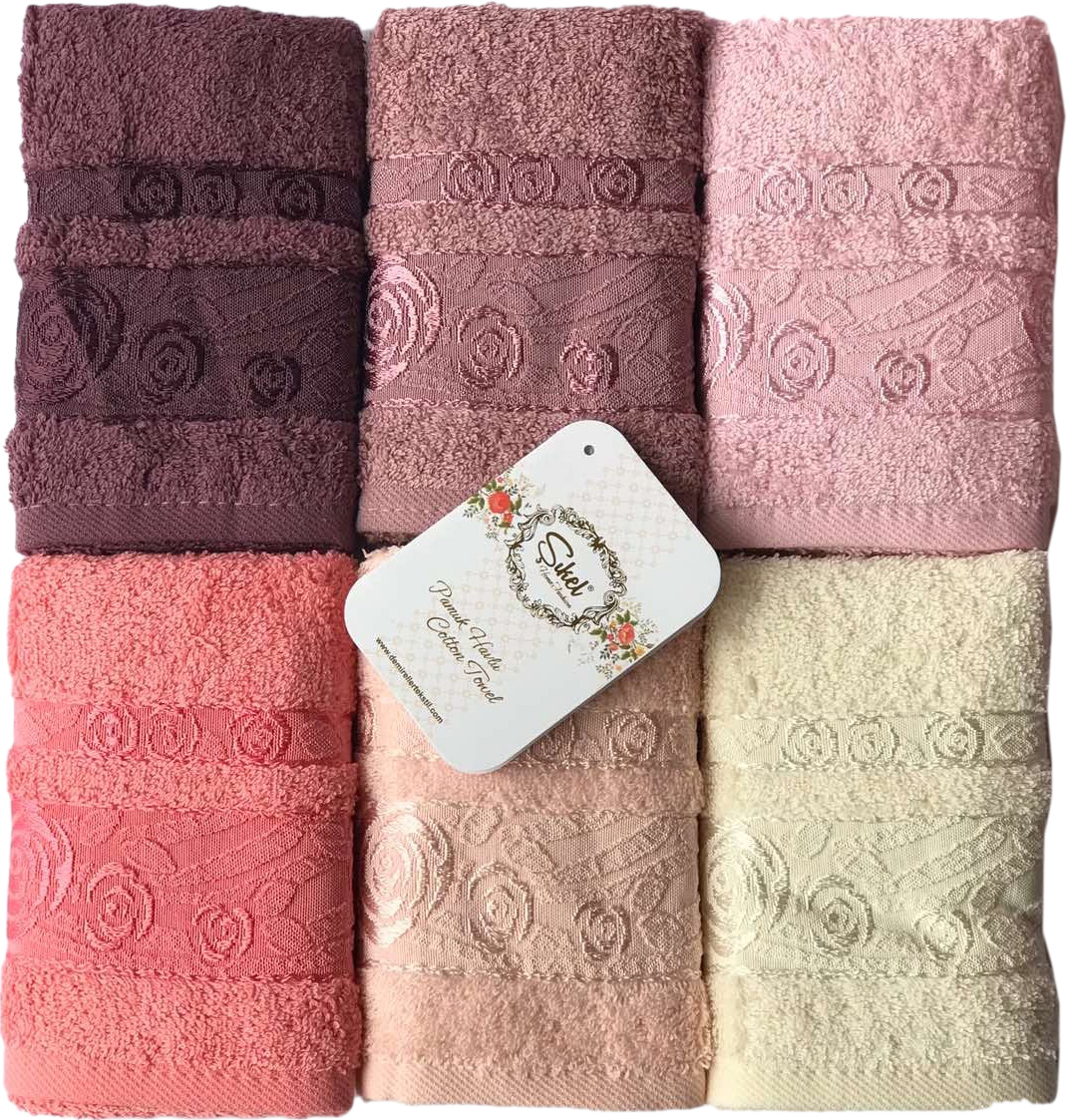 

Набор махровых полотенец Sikel Cotton Rose Garden 30х50 6 шт (ts-6001262)