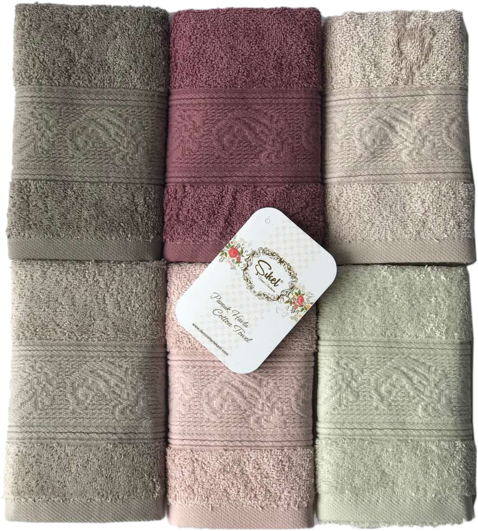

Набор махровых полотенец Sikel Cotton Ribella 30х50 6 шт (ts-6001359)