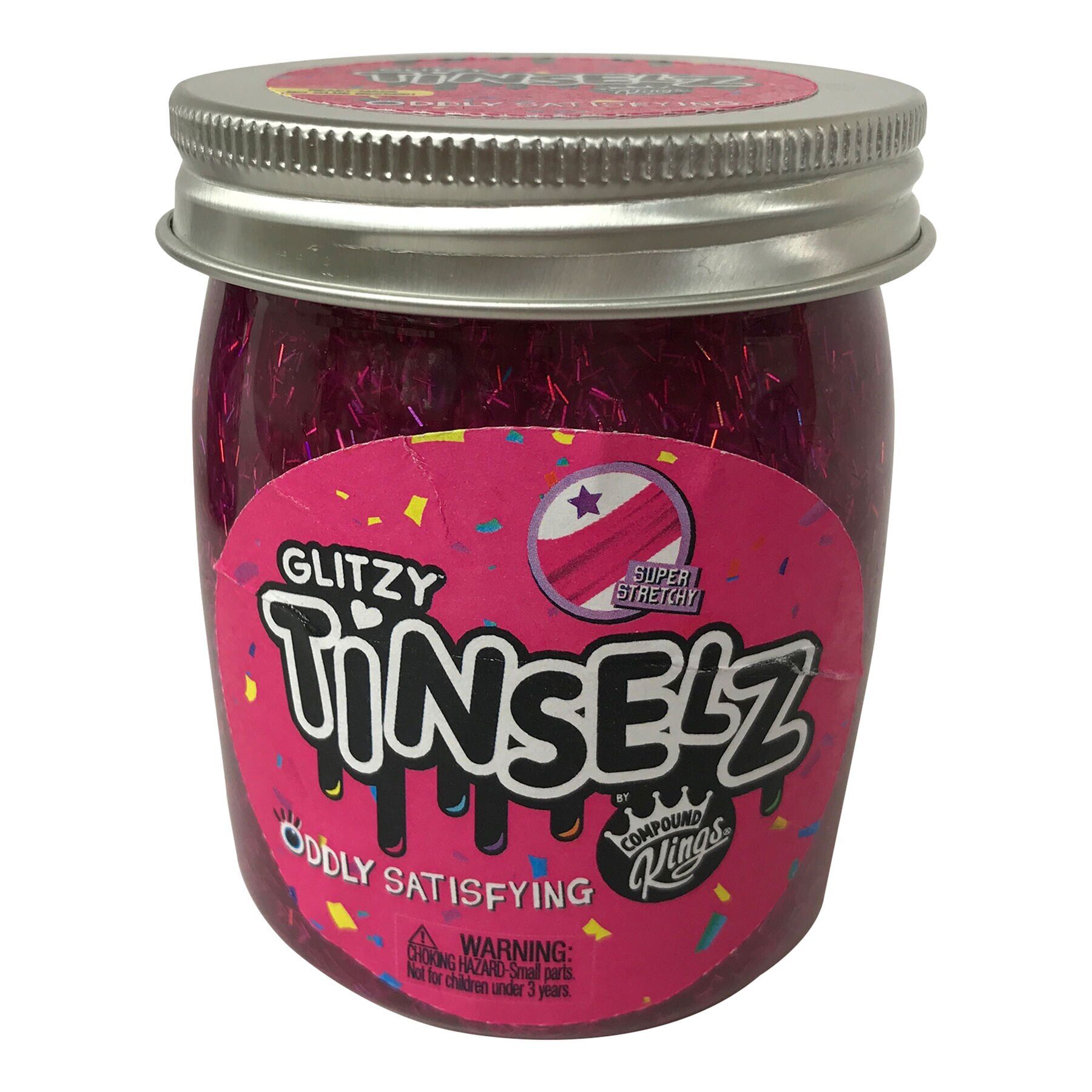 

Лизун Compound Kings Slime Glitzy Tinselz з ароматом полуниці 210 г (300189-4)