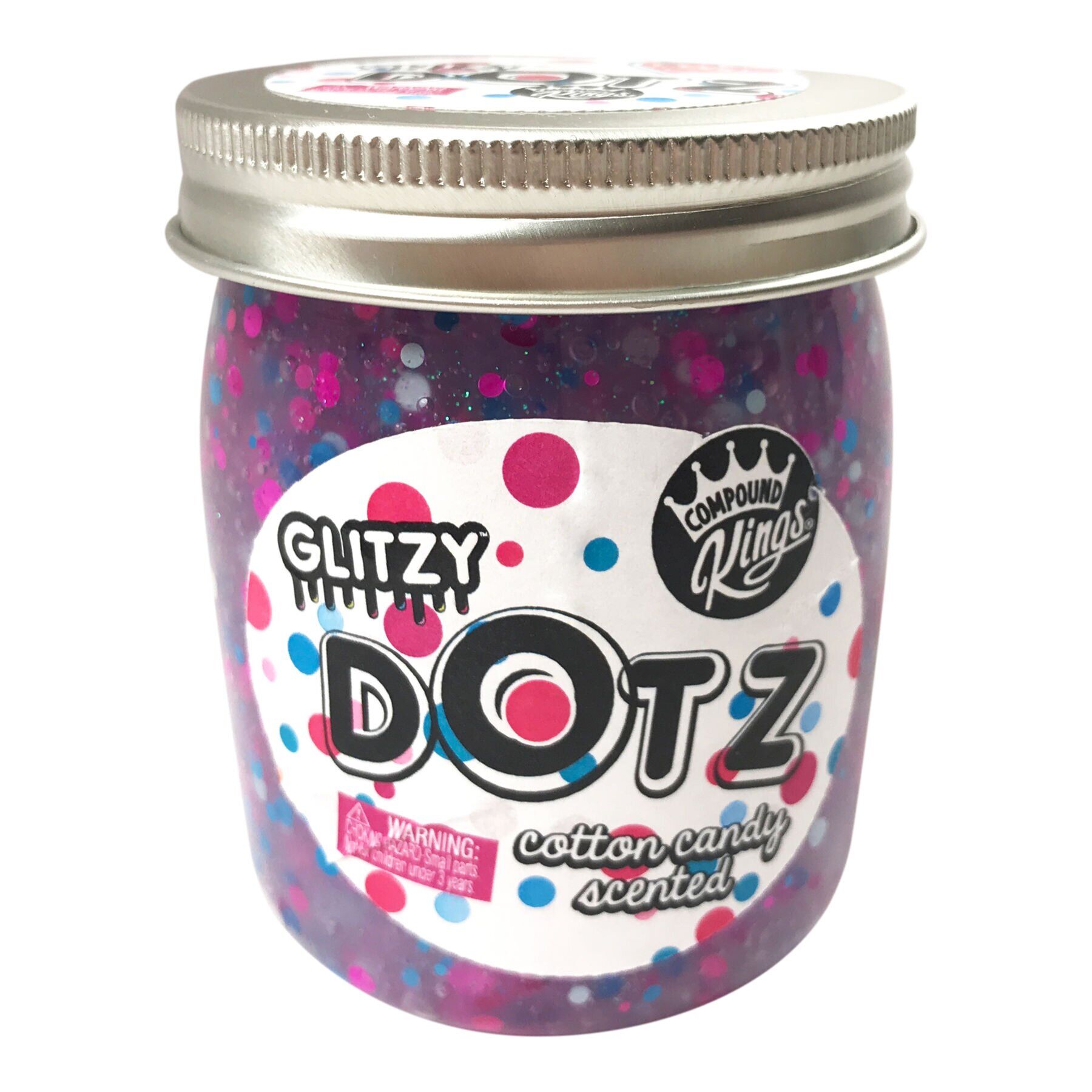 

Лизун Compound Kings Slime Glitzy Dotz з ароматом цукрової вати 210 г (300146-2)
