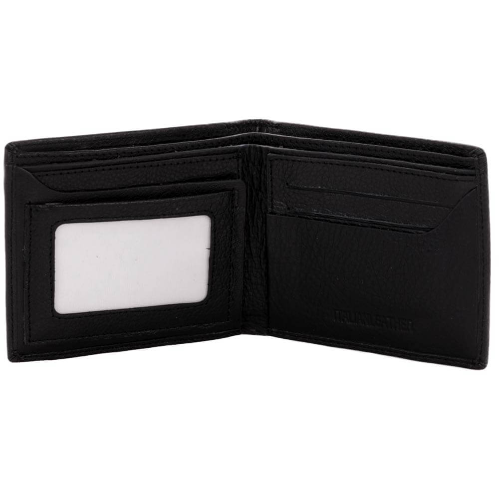 

Мужской кошелек портмоне кожаный черный (160 ST black)