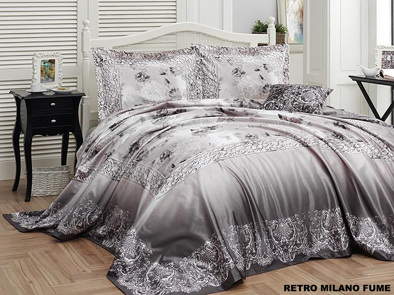 

Покрывала на кровать "First Choice" Retro Manlio fume 240*260+2нав. 50*70+1нав. 40*40