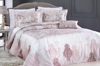 

Элитное покрывало PEPPER HOME MIA Pink 260*270+2 нав. 50*70+1 декоративная подушка