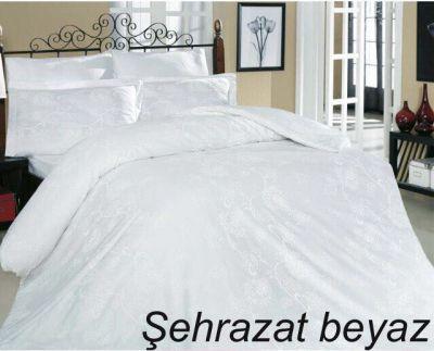 

Постельное белье сатин семейный Altinbasak Sehzad beyaz