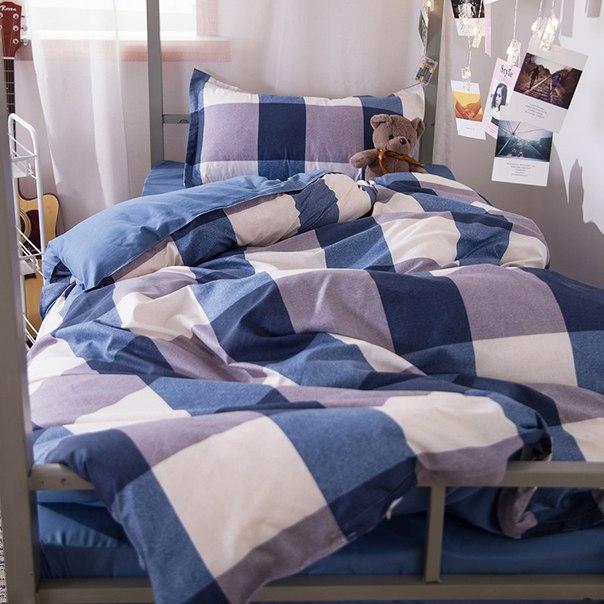 

Постельное белье полуторное "Homytex" Classic Blue lake