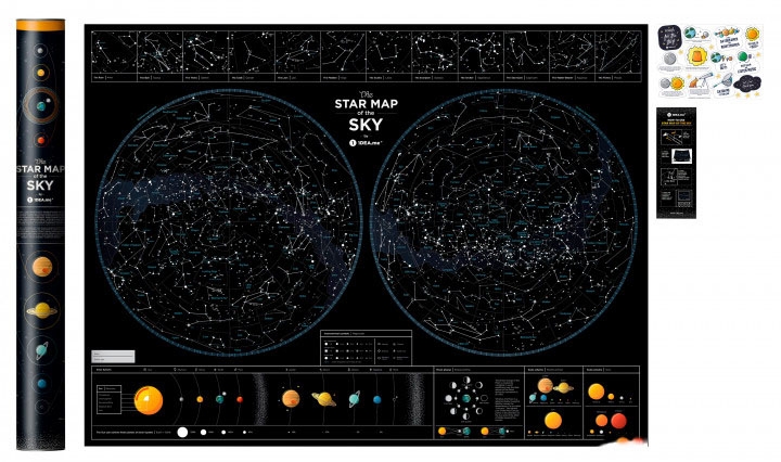 

Скретч карта зоряного неба 1DEA.me Star map of the sky