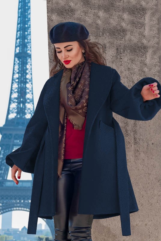 

Пальто букле на подкладке Look and Buy Майа  Темно-синее, Пальто букле на подкладке Look and Buy Майа 44 Темно-синее