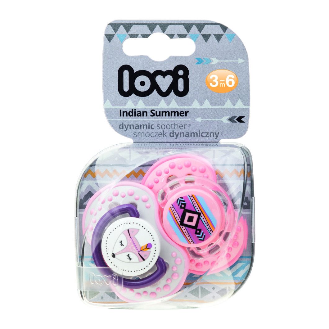

Пустушка силіконова Lovi Indian Summer Динамічна 3-6 міс 2 шт. (22/856girl)