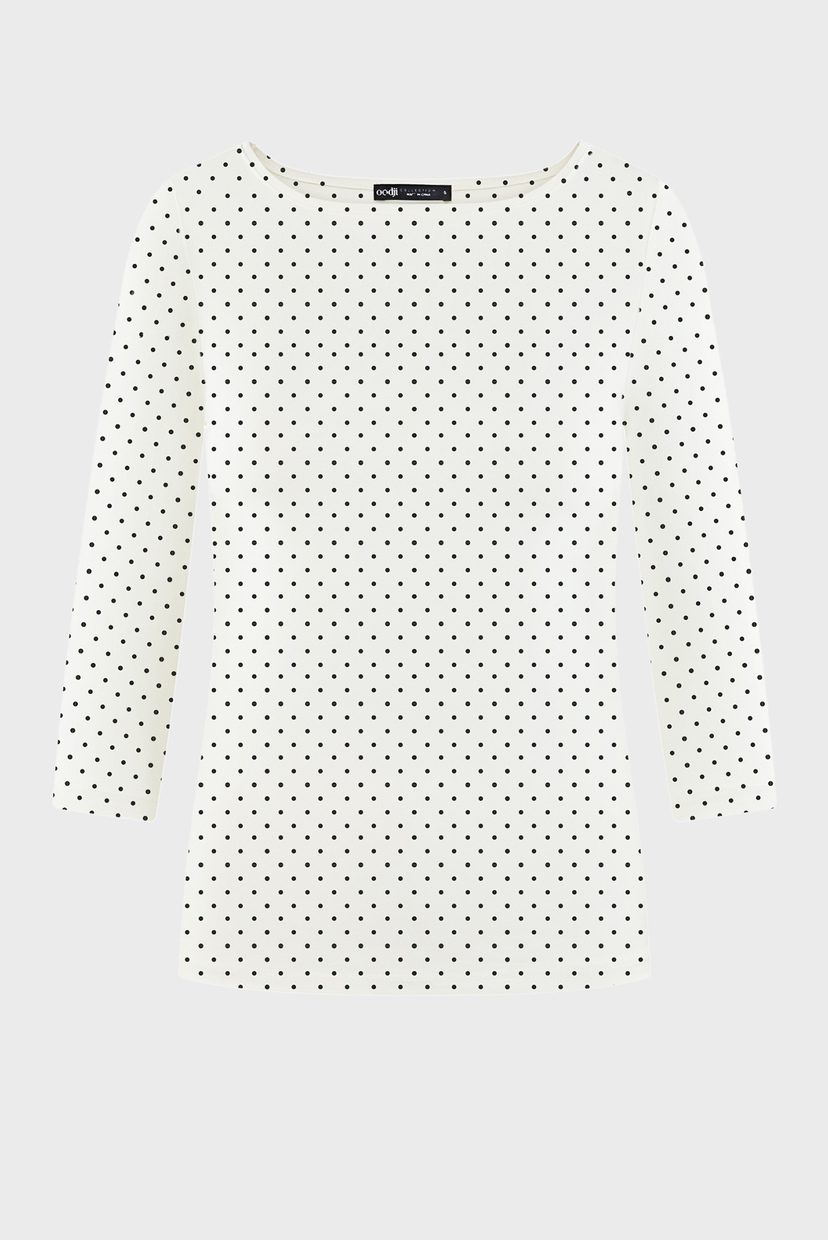 

Женский белый лонгслив Oodji S 24211001-3B/46943/1229D
