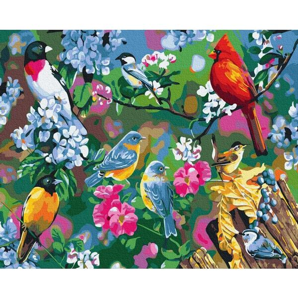 

Картина по номерам "Яркие птицы" BrushMe холст на подрамнике 40x50см GX33929