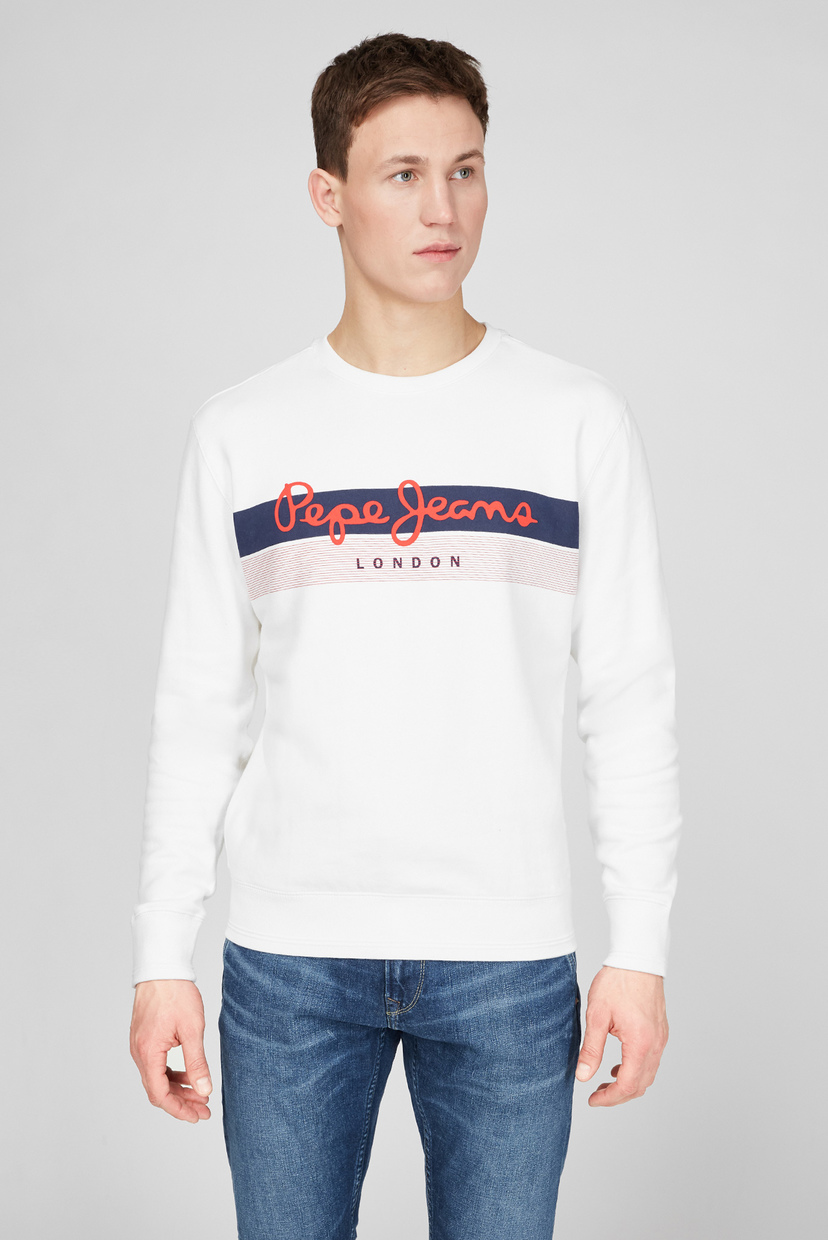 

Мужской белый свитшот ELVIN Pepe Jeans S PM582007