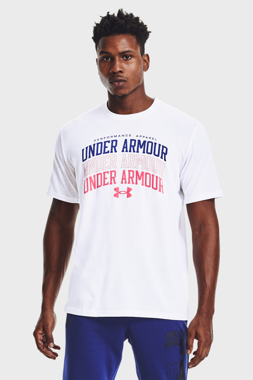 

Мужская белая футболка UA MULTI COLOR COLLEGIATE SS Under Armour XXL 1361671-100