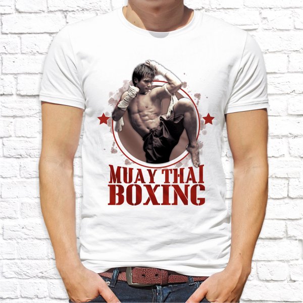 

Мужская футболка Push IT с принтом "Muay Thai Boxing" XXXL, Белый