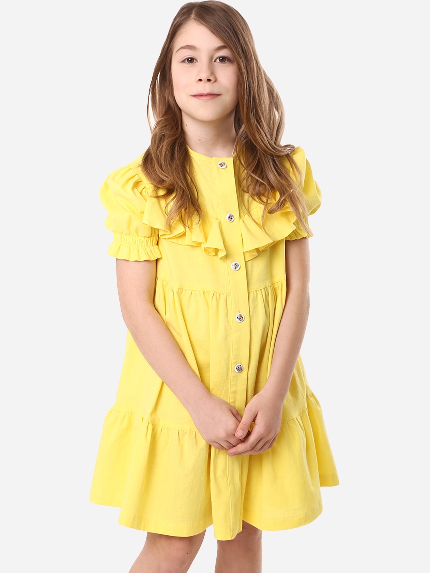 Акция на Дитяче літнє плаття для дівчинки Timbo P070315 92 см Жовте от Rozetka