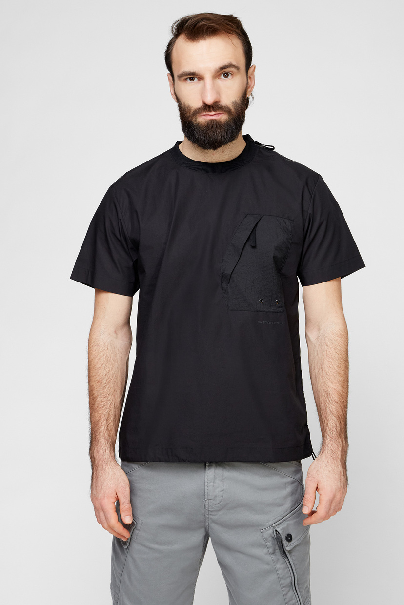 

Мужская черная футболка Woven G-Star RAW S D19266,A790