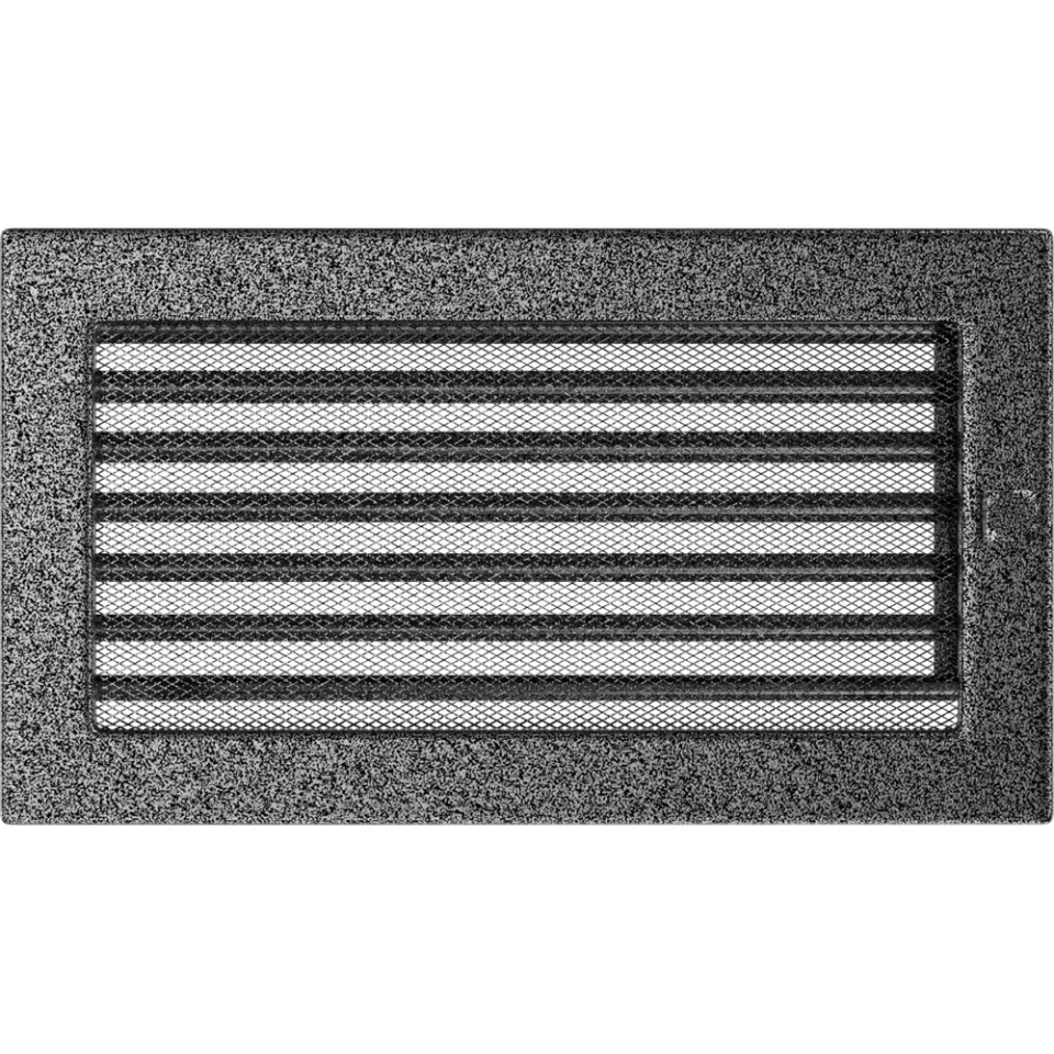 

Вентиляційна решітка Kratki чорно-срібна з жалюзями 17x30