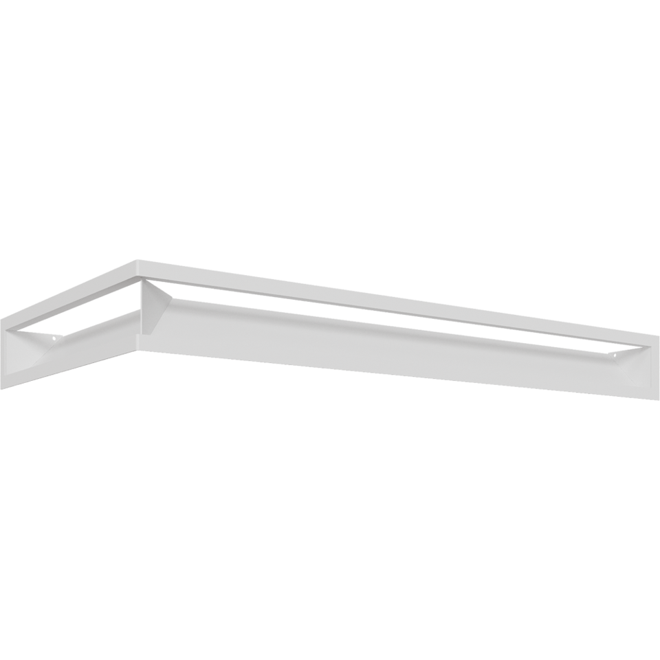 

Вентиляційна решітка LUFT Kratki SF кутовий правий білий 40x80x9