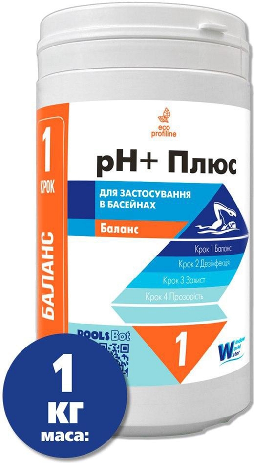 

Средство для коррекции уровня pH Water World Window рН+ (плюс) 1 кг (туба)