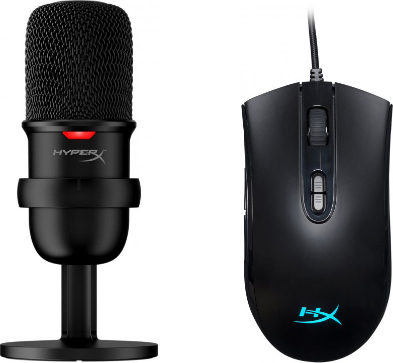 

Хит комплект Микрофон HyperX SoloCast (HMIS1X-XX-BK/G) + Мышь HyperX Pulsefire Core USB Black (HX-MC004B)