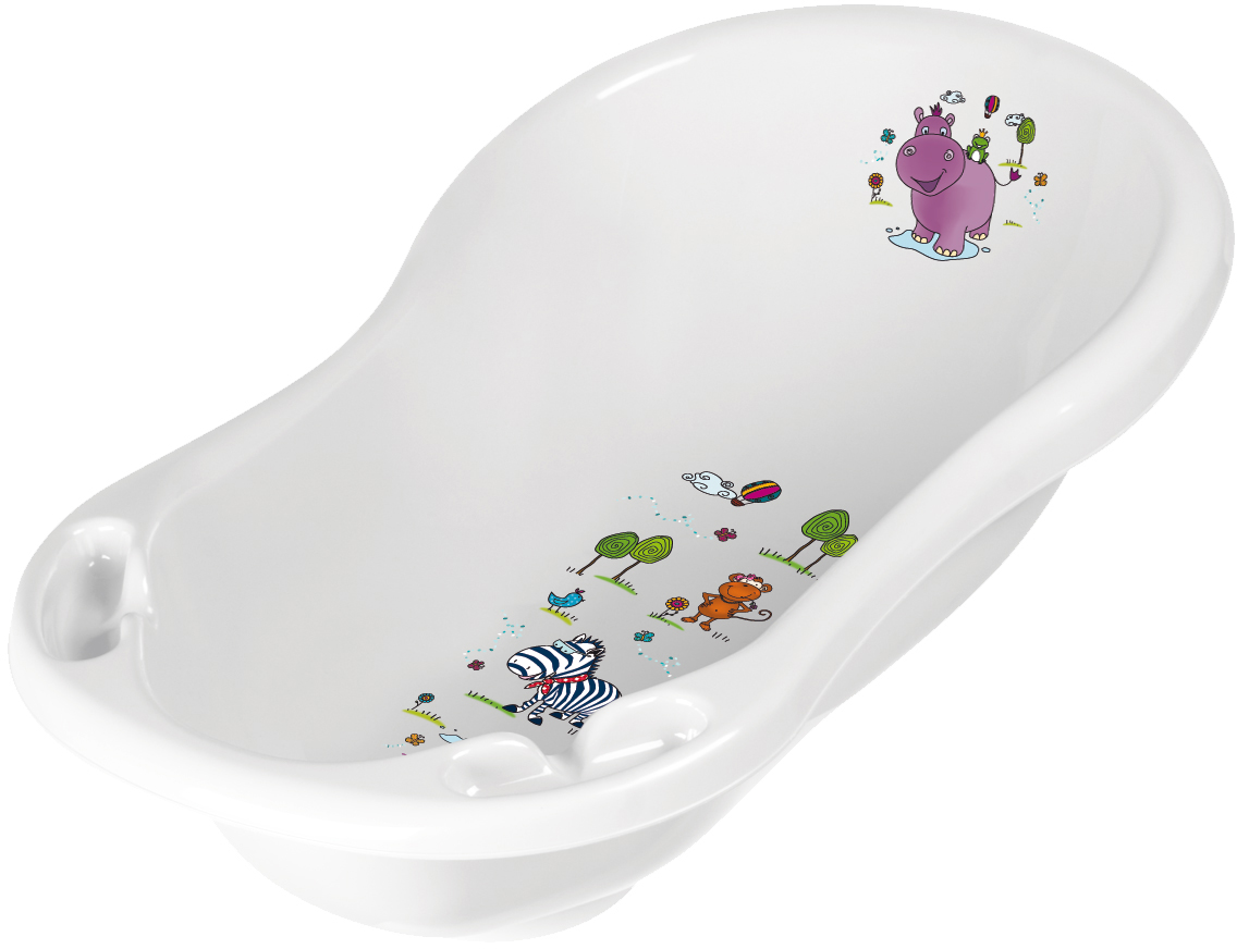 Акція на Детская ванночка Keeeper Hippo 100 см Белая (18437100012NN) (4052396059052) від Rozetka UA