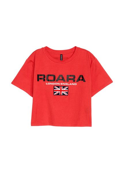 

Футболка H&M L Красная (1084-220)