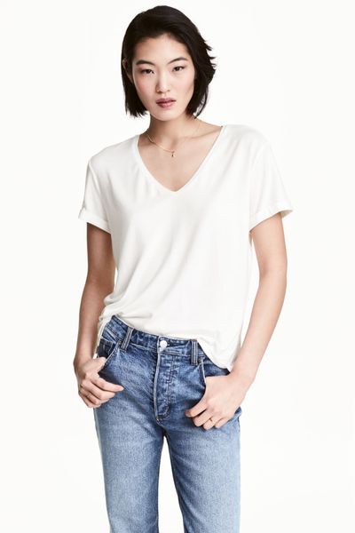 

Футболка H&M L Белая (1200-729)