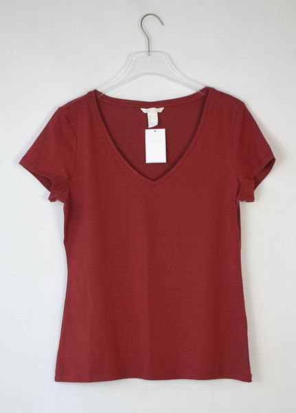

Футболка H&M S Бордовая (1084-168)