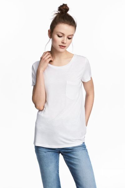 

Футболка H&M М Белая (1093-343)