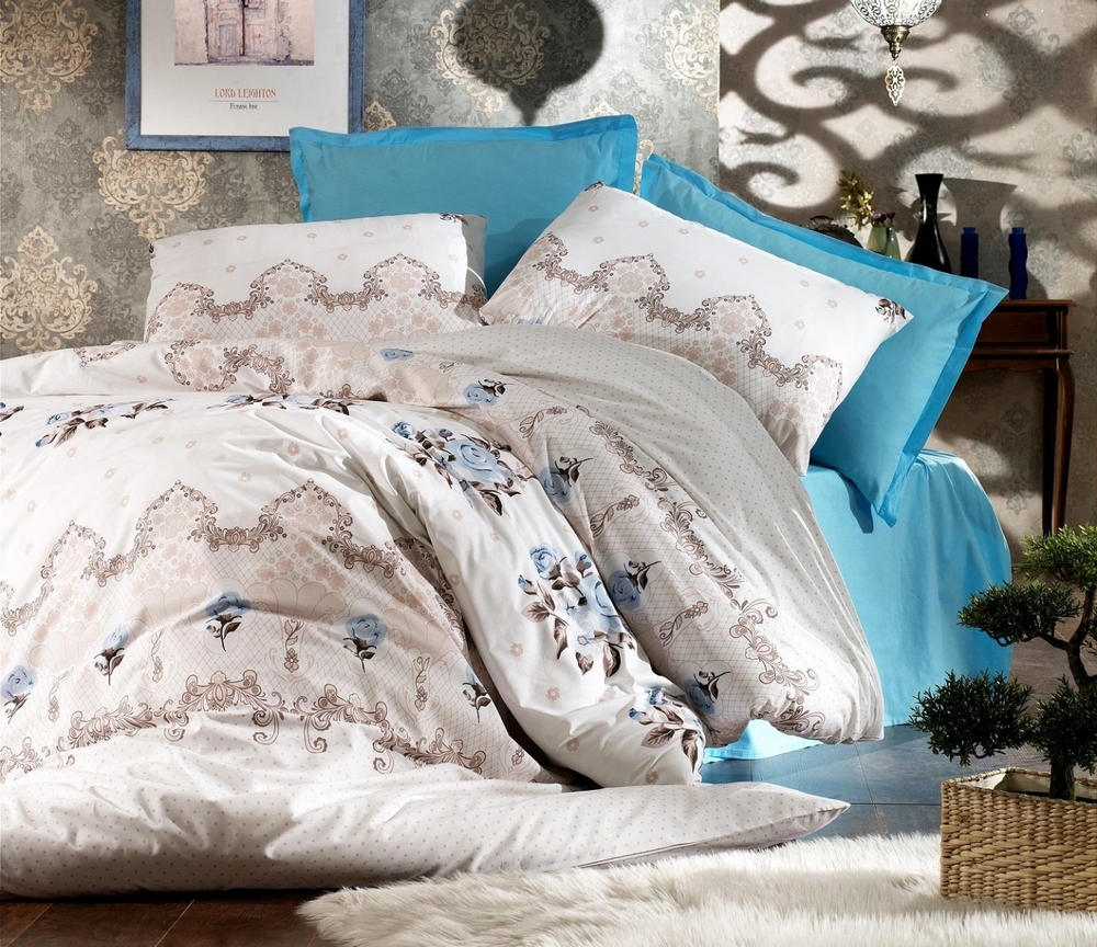 

Постельное белье Nevresim Dunyasi ранфорс Sedef Mint евро