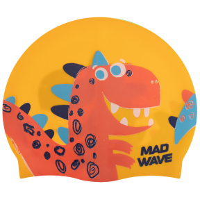 

Шапочка для плавания детская MadWave Junior DINO M057916 Жёлтый (SKL024272)