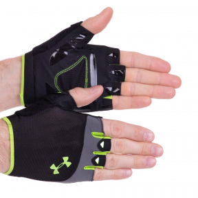 

Перчатки для кроссфита и воркаута UAR WorkOut BC-2428 р-р XL черный-салатовый (SKL02359)