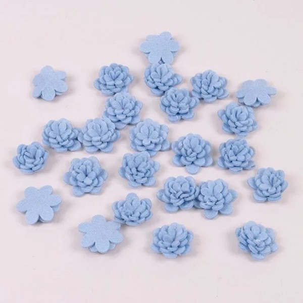 

Цветочек из фетра голубой Flora 10487 25 шт (BAM002527)