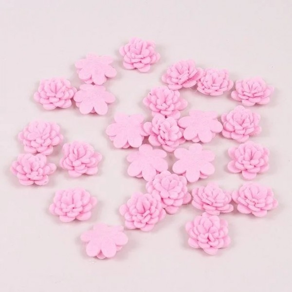 

Цветочек из фетра розовый Flora 10490 25 шт (BAM002524)