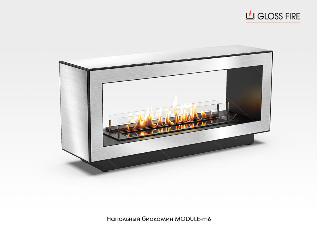 

Напольный биокамин Gloss Fire Module-m6 белый