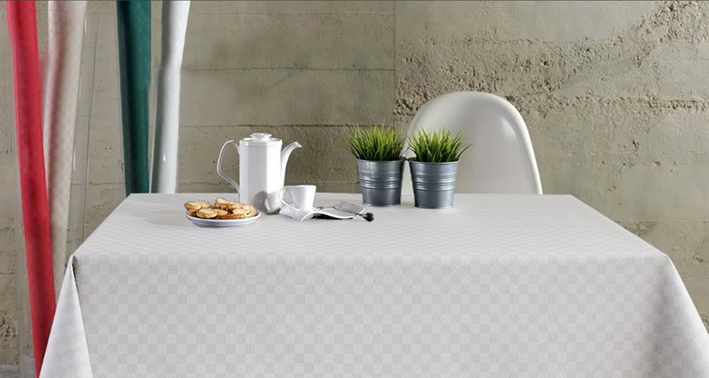 

Скатерть однотонная с акриловым покрытием Time Textile Picasso Milk Молочный TT142729 160x220