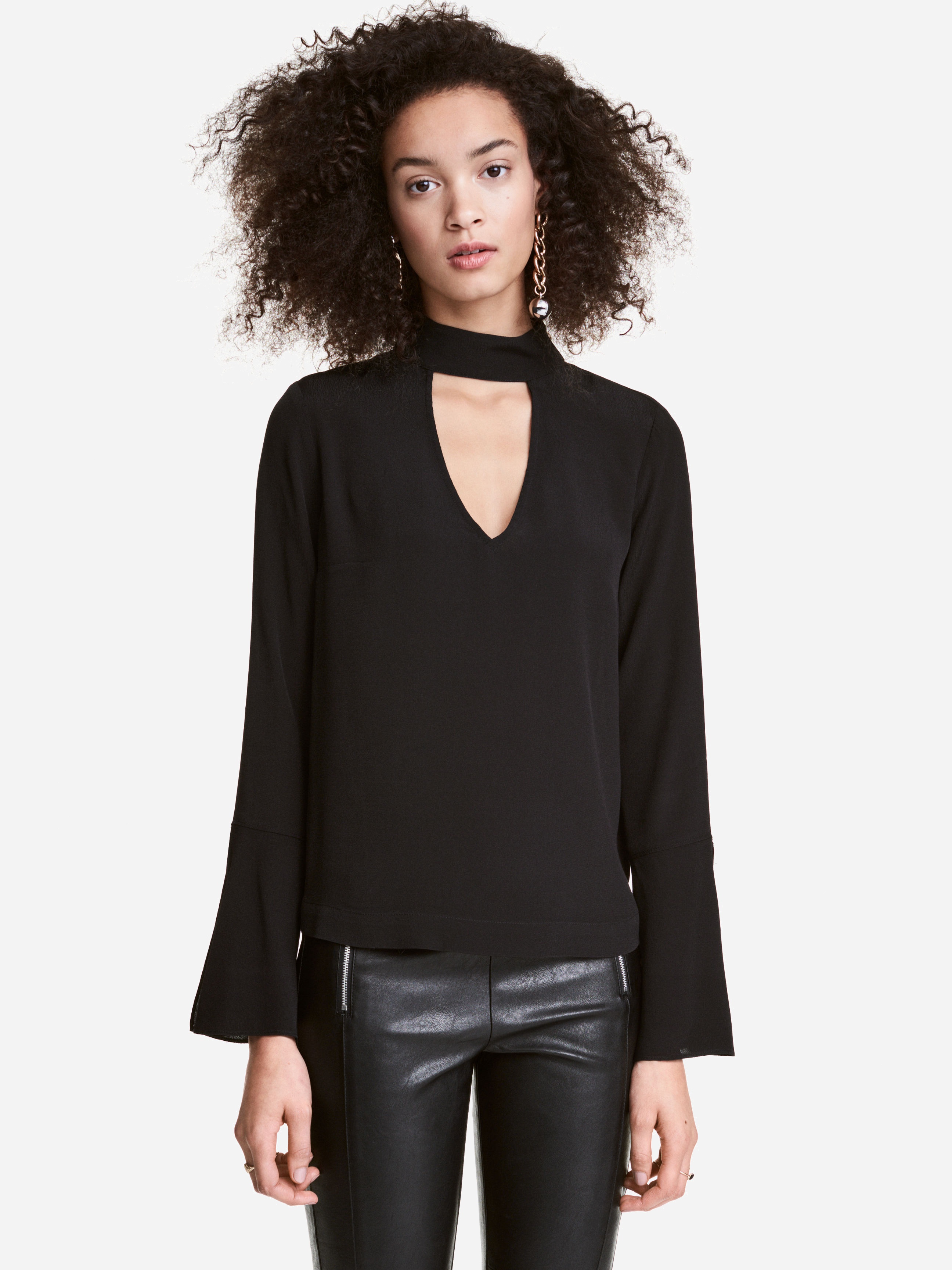 

Блузка H&M 4574365-AAAD 36 Черная